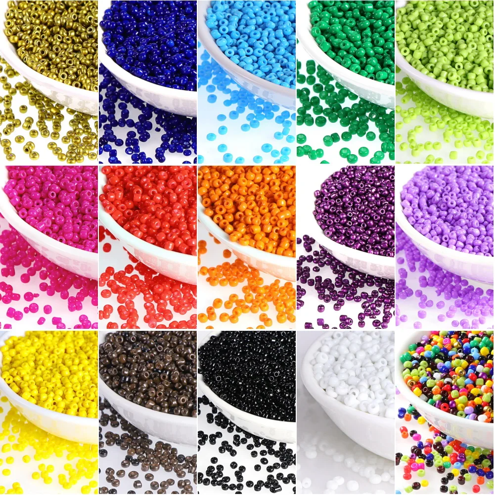 About1000/500/150 teile/los 2/3/4mm Glas Rocailles Runde Spacer Perlen Für DIY Ohrringe armband Halskette Schmuck Machen Zubehör