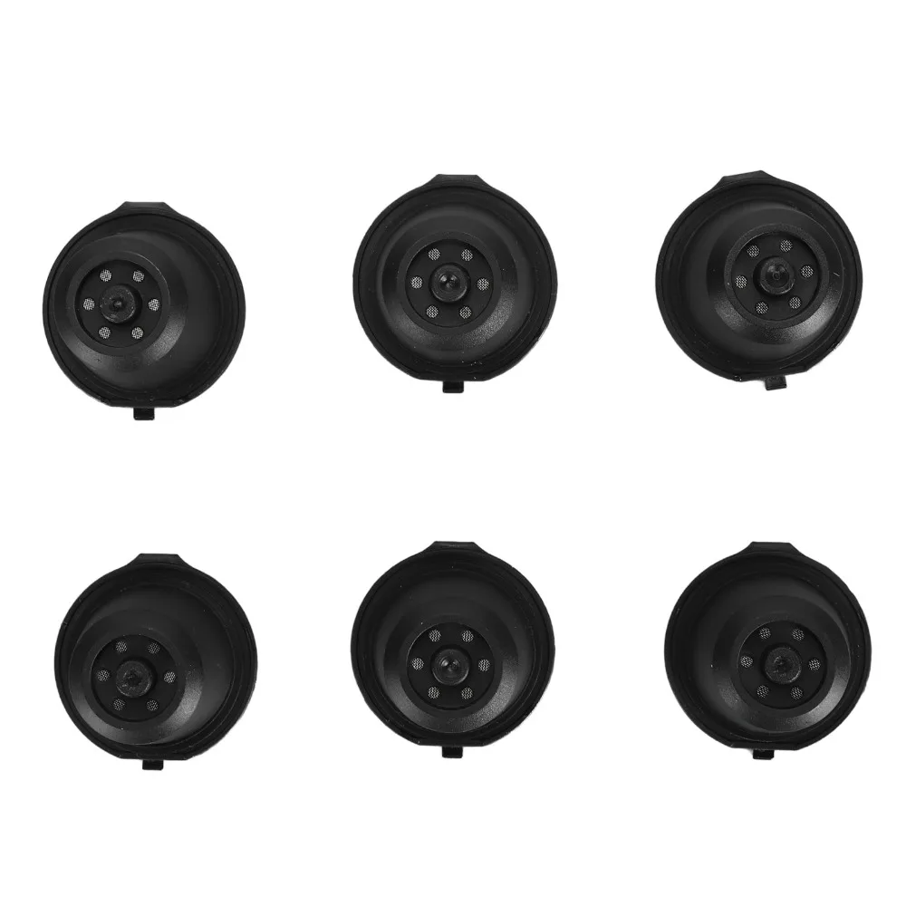 6pcs set Food Grade Material Reusable Coffee Filter Black Filter Cup Easy To Clean Coffee Pods Set With Spoon Brush