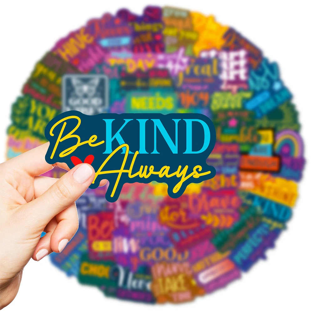 10/30/50 قطعة عبارات ملهمة ملونة ملصقات الكرتون مقاوم للماء Skateboard بها بنفسك لوح التزلج الغيتار دفتر لطيف الكتابة على الجدران ملصق حزمة #3