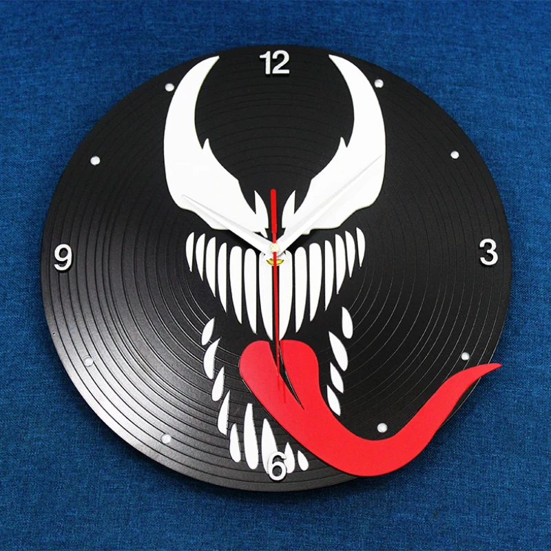 

Модные и Креативные 3D Подвесные часы с черным клеем для записи компакт-дисков, украшение для дома, часы с пленкой