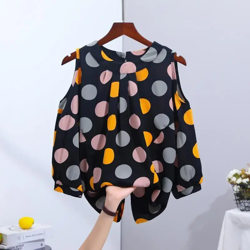 Chemisiers à imprimé floral en mousseline de soie pour femmes, haut de gamme, irritation, haute qualité, été, décontractés, à volants, minimstarty-décontracté, A295