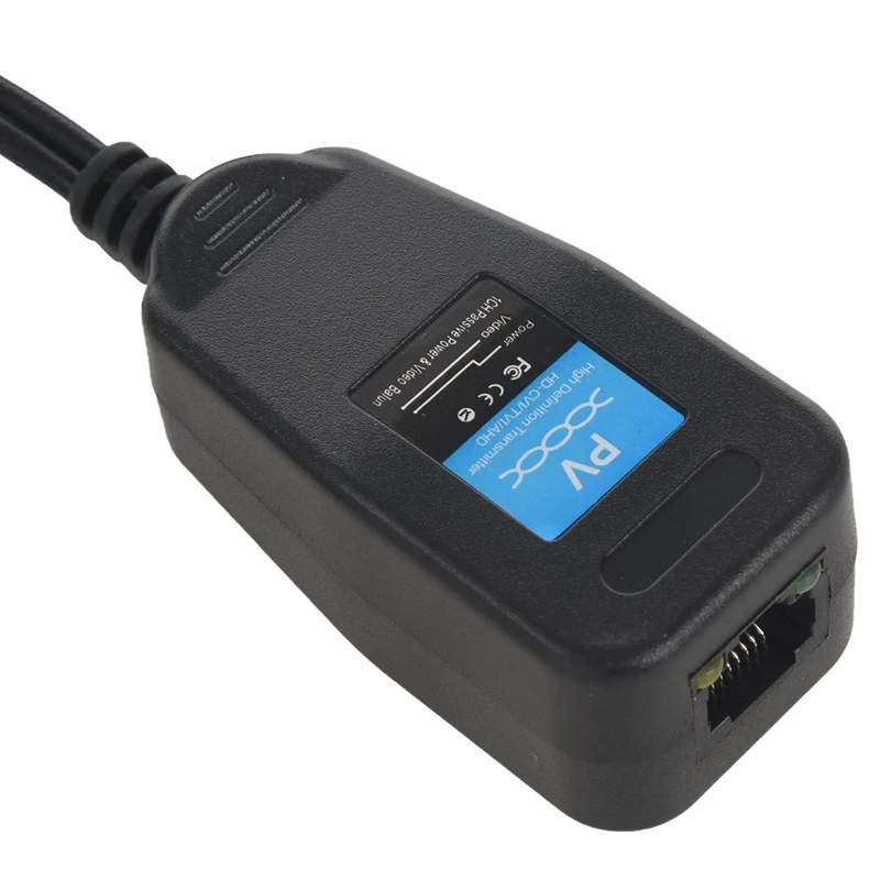 HD-CVI/TVI/AHD пассивный видеотрансмиттер с разъемом питания и RJ45 CAT5 8 пар