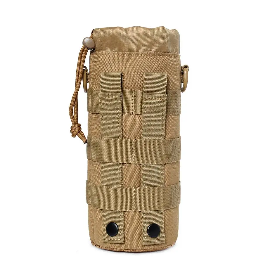 تسلق الجبال في الهواء الطلق، المشي لمسافات طويلة، حقيبة تخزين زجاجات المياه بكتف واحد، معلقة على الخصر MOLLE، حقيبة خصر متعددة الأغراض