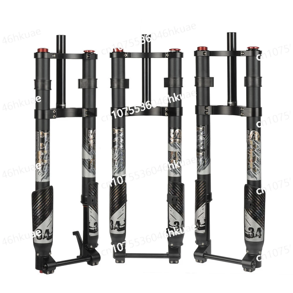 for Snow Beach E-Bike MTB 20/26 inch 5.0 Fat Tire Electric Mountain Bike Fork,Double Crown Inverted Suspension Fork