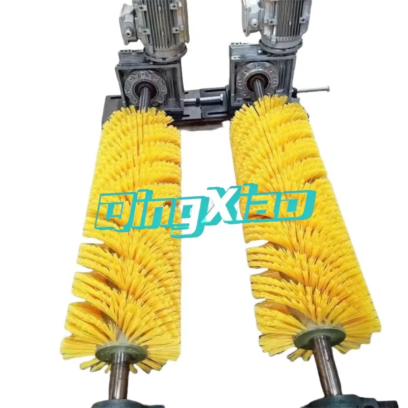 Mining Explosion Proof Rotary Brush Cleaner Belt Conveyor Dust Removal Electric Roller Sweeping Brush for Industrial Use
