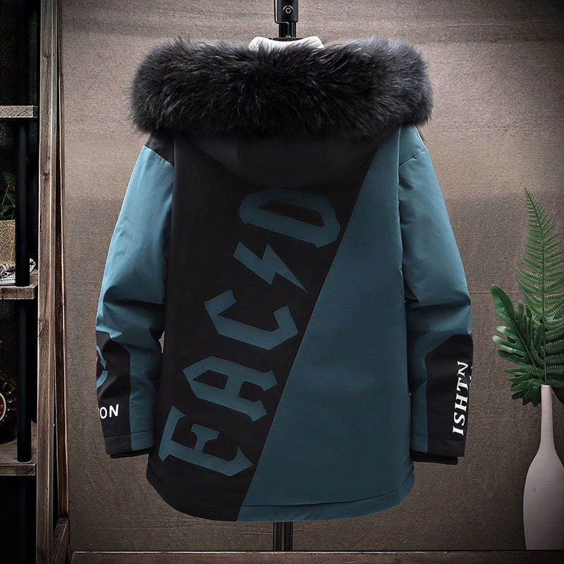سترة رجالية شتوية سميكة 2025 جديدة مبطنة بالقطن معطف كاجوال بنمط ملابس العمل الدافئة للرجال #5