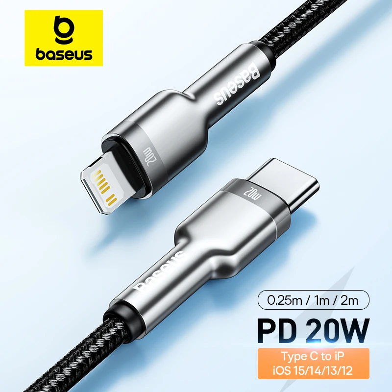 Baseus Kabel PD USB C 20 W do iPhone'a 14 13 12 Szybkie ładowanie Ładowarka do MacBooka iPad Pro Przewód typu C do Lightning