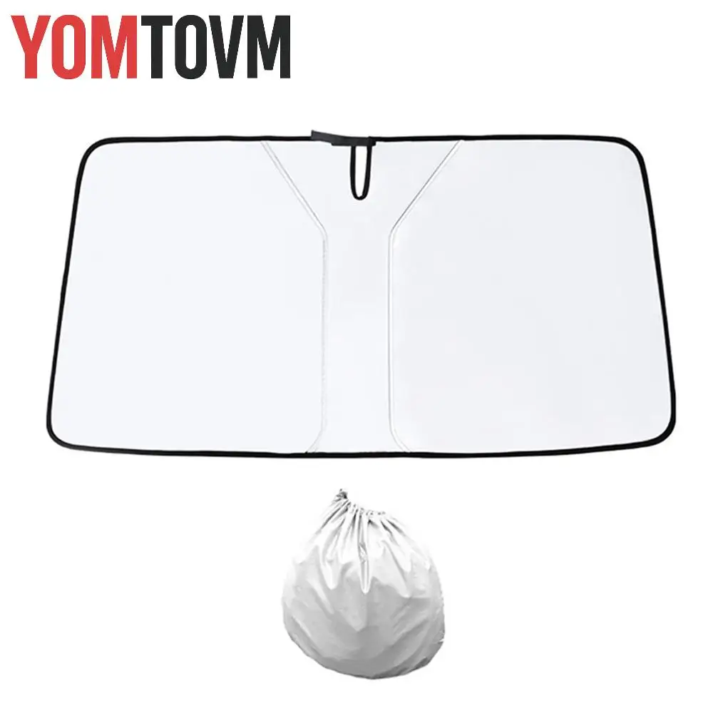 136*65cm/53.54*25.59in Car Windshield Sunshade with Robust Foldable Frame Windshield Sunshade Car Accessories
