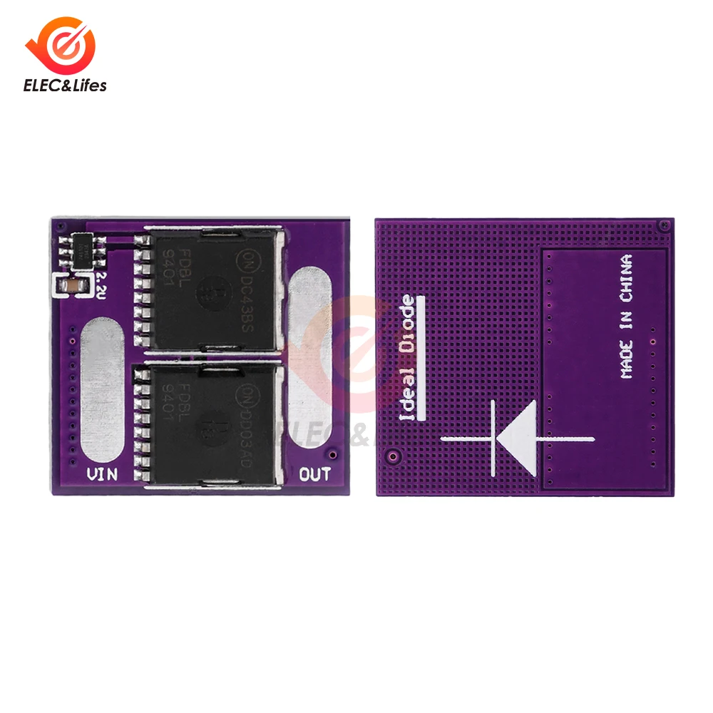 Ideal Diode Module Simulation Ideal Diode Rectifier 60A Low Internal Resistance 2 MOS Board Without Voltage Limit