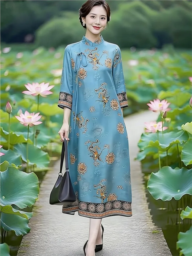 New Chinese-style improved cheongsam dress