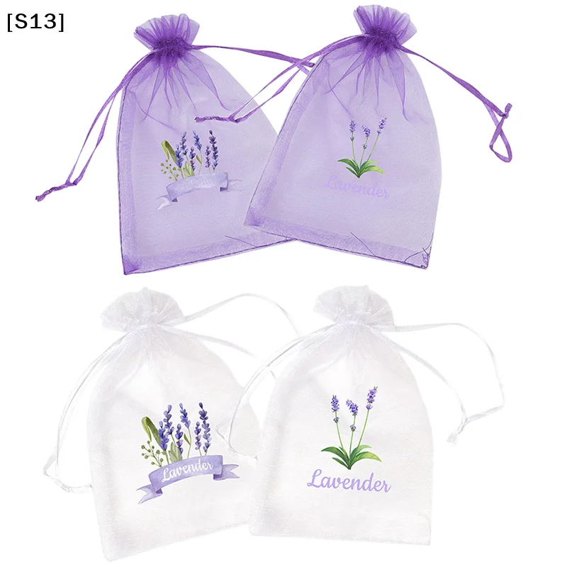 20Pcs Lavender Mesh Drawstring Bags Herb Spice Fragrance Storage Pouches[Q][Q]Q@