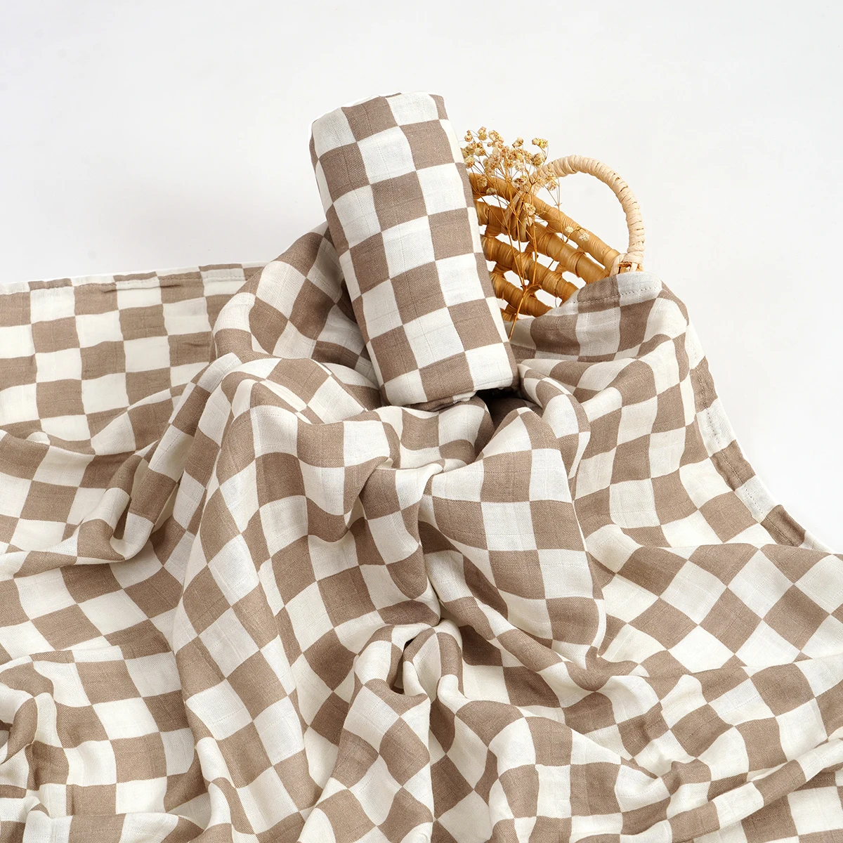 رئيس الوزراء جودة الخيزران القطن الطفل الشاش قماط بطانية لينة الوليد التفاف الرضع منشفة استحمام غطاء عربة 120x110 سنتيمتر #5