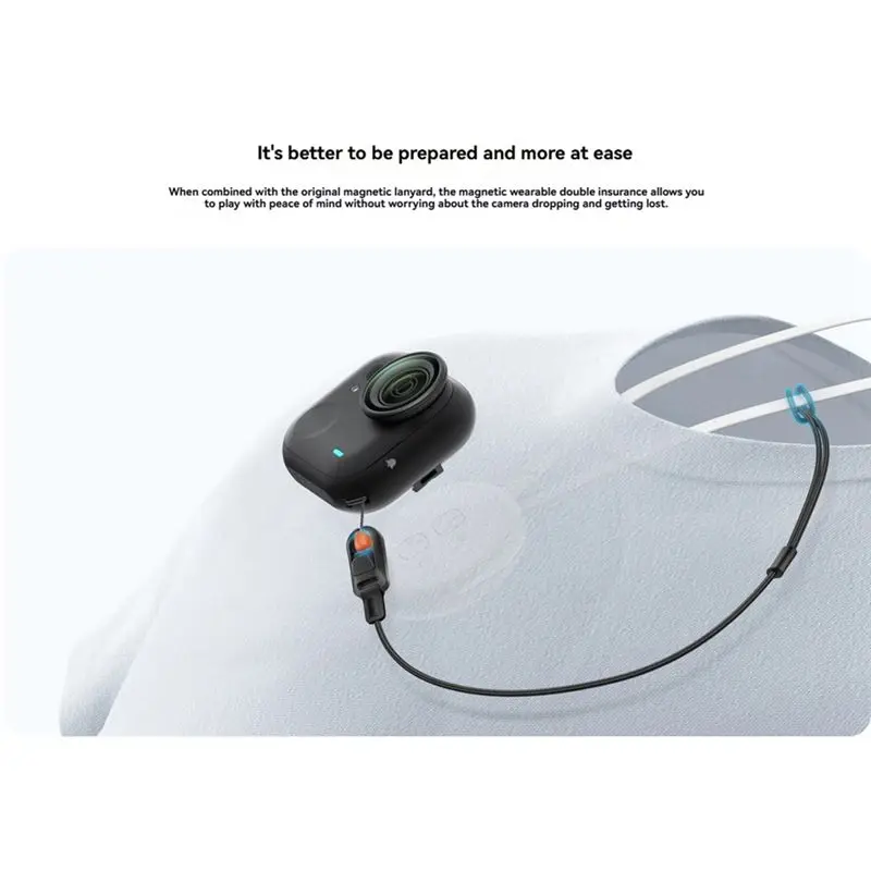ABDE-For GO Ultra Accessories Anti-Loss Quick Release Safety Cord Action Camera Strap For Insta 360 GO Ultra A