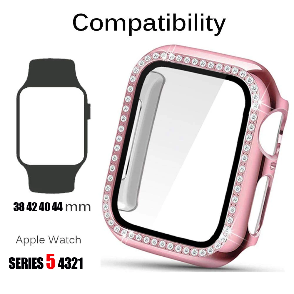 Glass+cover For Apple Watch case 44mm 40mm iWatch 42mm 38mm bumper Screen Protector Accessories for Apple watch series 6 5 4 3 2