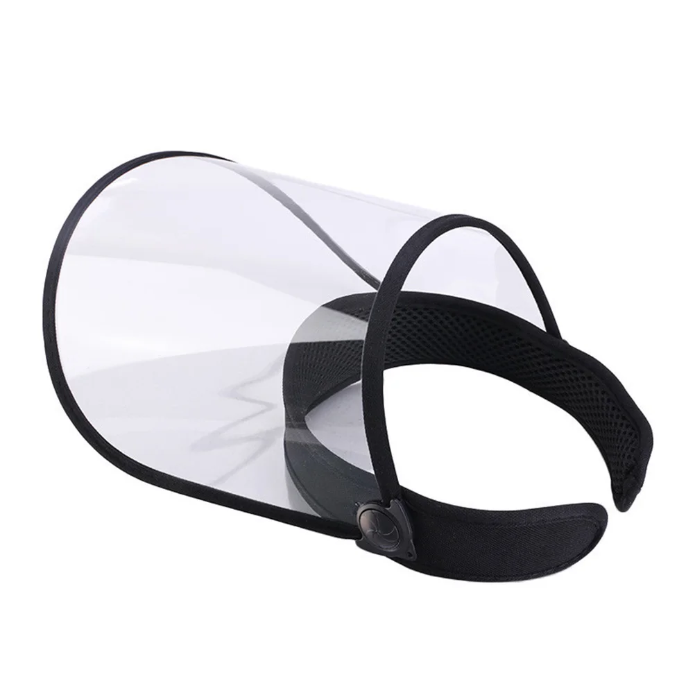 

Plastic Empty Top Hat Durable Protective Cap Dust Droplet Protection Transparent Face Cover
