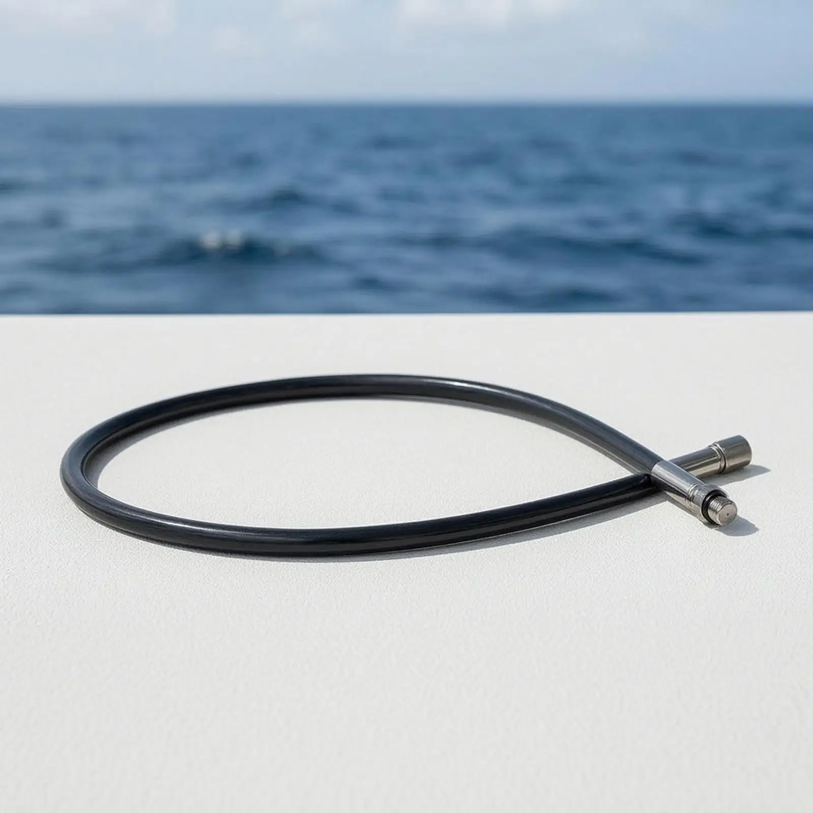 Pliable Scuba Hose with Threaded Metal Ends for Underwater Breathing Apparatus Regulator Gas Flow