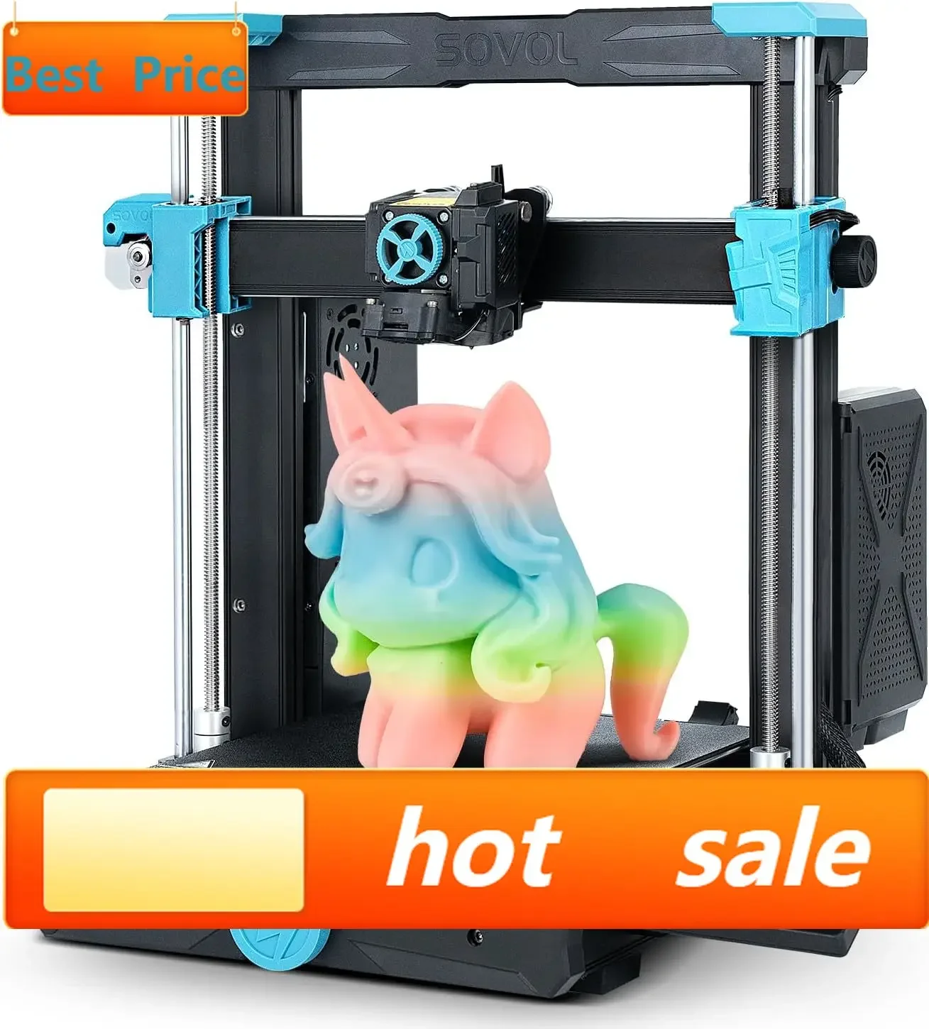 SV06 ACE 3D Printer Open Source, 600mm/s Max High Speed 3D Printers, Fully Auto Leveling, with Camera Upgraded Structure Planeta
