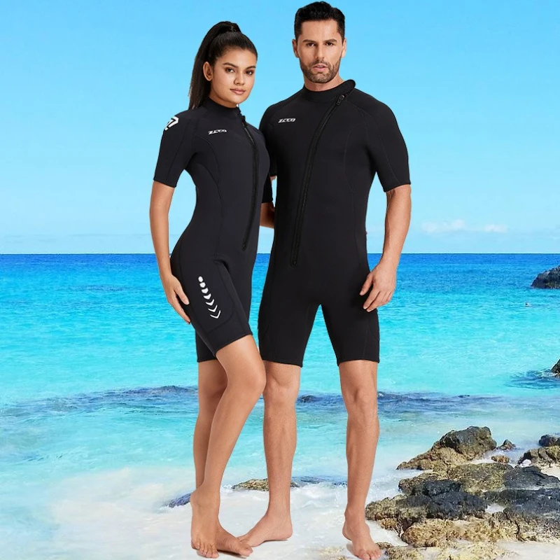 

3mm Men's and Women's Diving Suit Short Sleeved Shorts Thickened Warm and Cold Resistant Surfing Suit