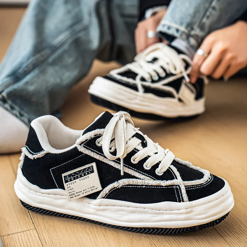 

DAWSRi Men’s Casual Sneakers with Colorful Canvas and Distressed Detailing – Stylish, Comfortable, and Perfect for Everyday Wear