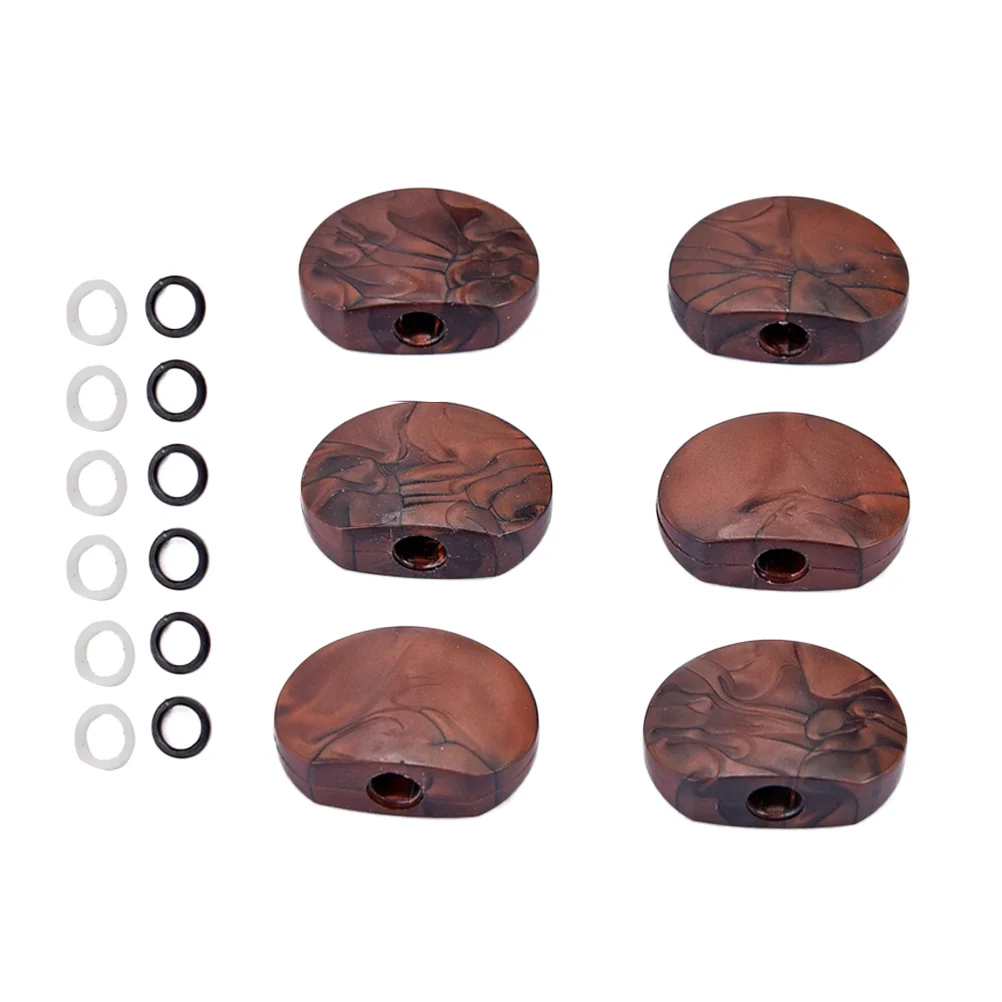 

6 PCS/ Sealed Guitar Tuners Tuning Pegs Acoustic Machine Heads Coffee Locking Keys