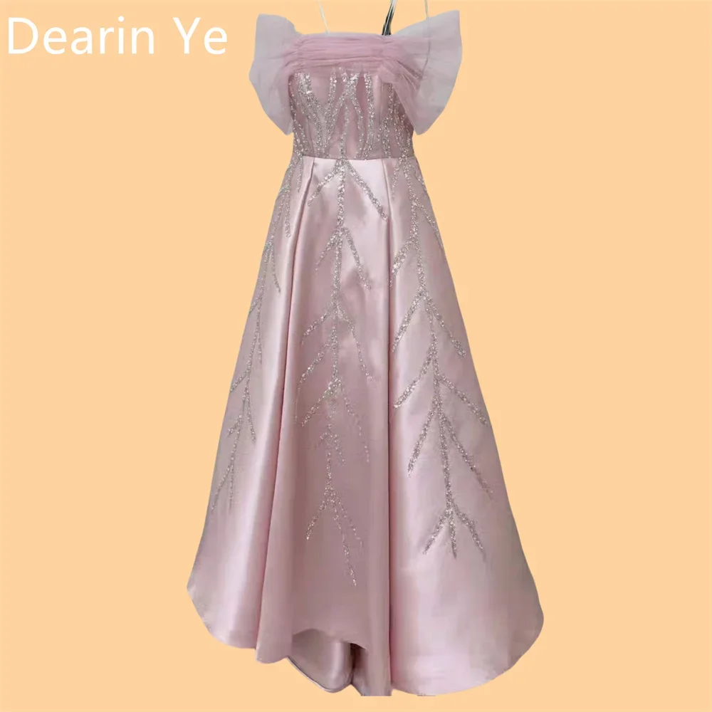 

Customized Evening Dress Dearin Shoulder Girdle A-line Floor Length Skirts Bespoke Occasion Dresses Saudi Arabia Formal Prom Gow