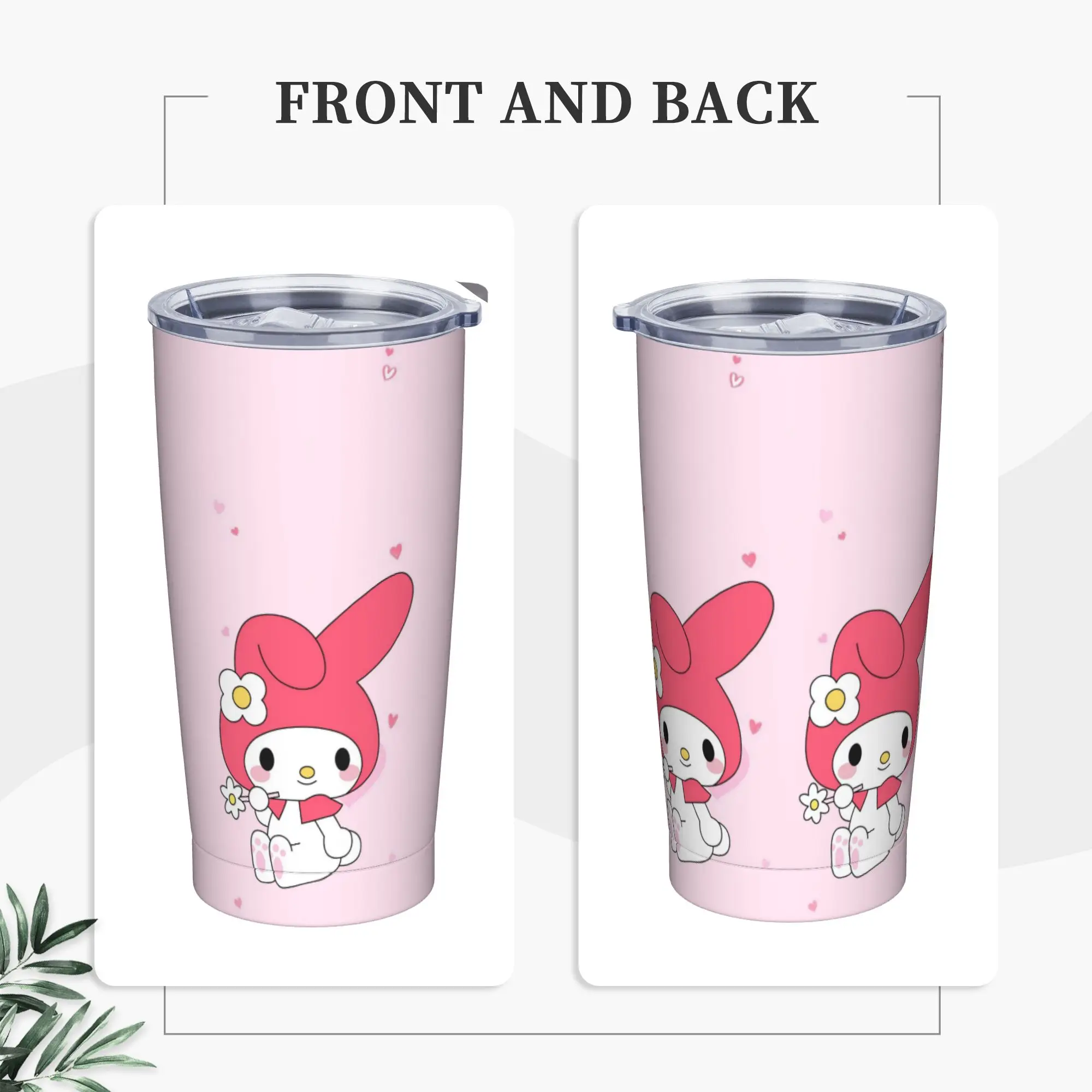 

Stainless Steel Tumbler Melody Car Mugs With Straws Travel Hot Drinks Water Bottle Portable Large Thermal Cups