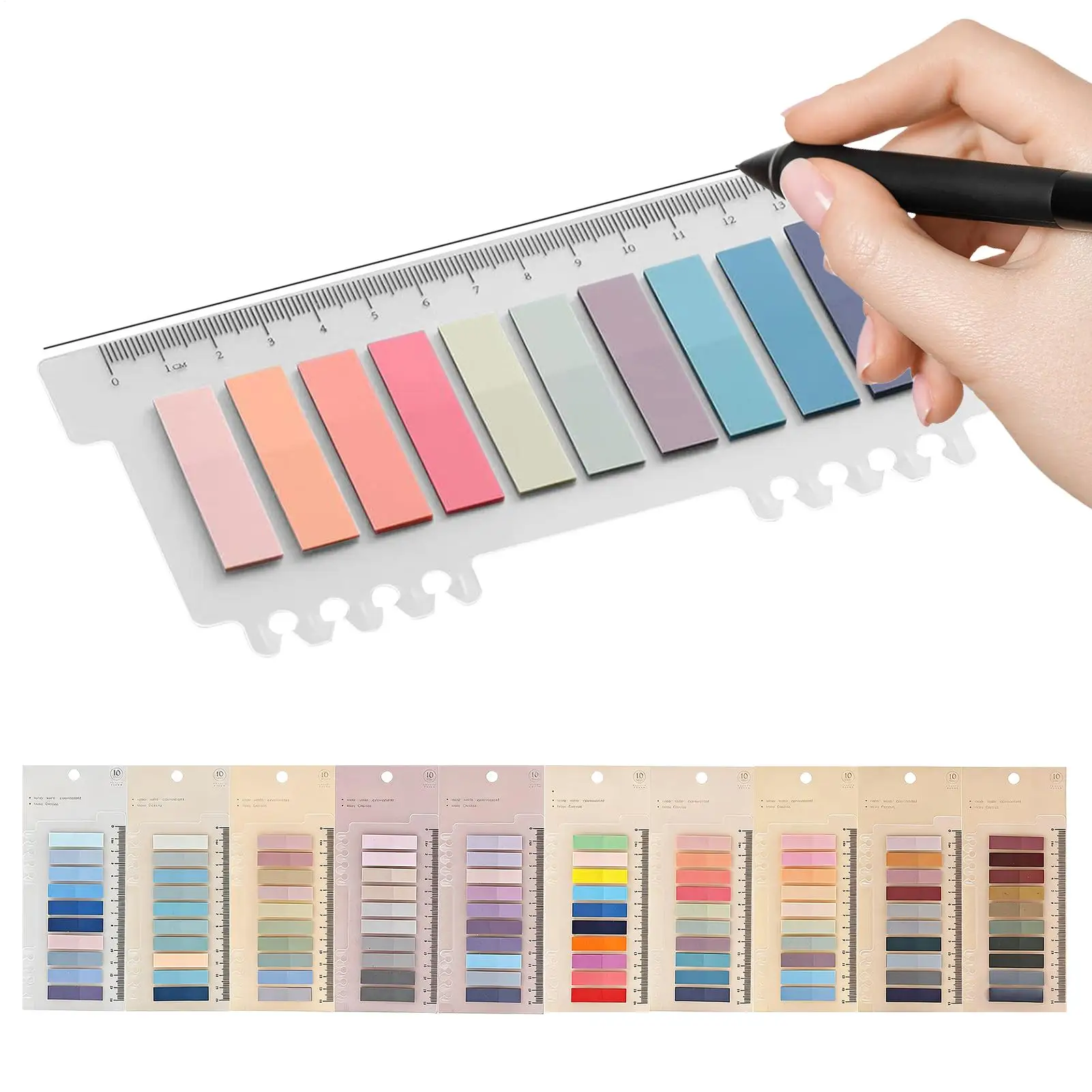 2000 Pieces Indexs Sticker Translucent Page Markers Flags Colorful Writable Repositionable Annotation Sticky Tabs Memo Stickers