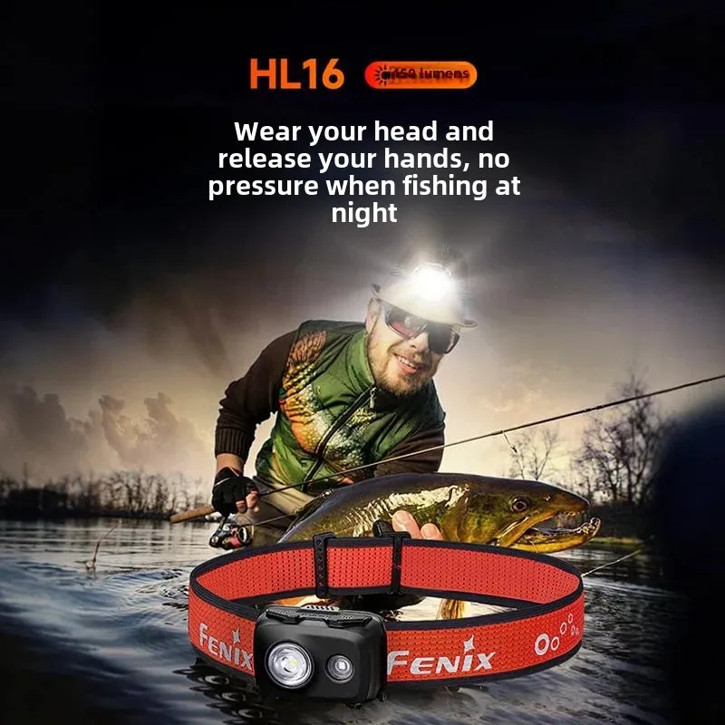 Fenix Outdoor High Brightness Long Battery Life Fishing Headlamp Super Charging 100 Hours Night Fishing Boat Equipment Accessori