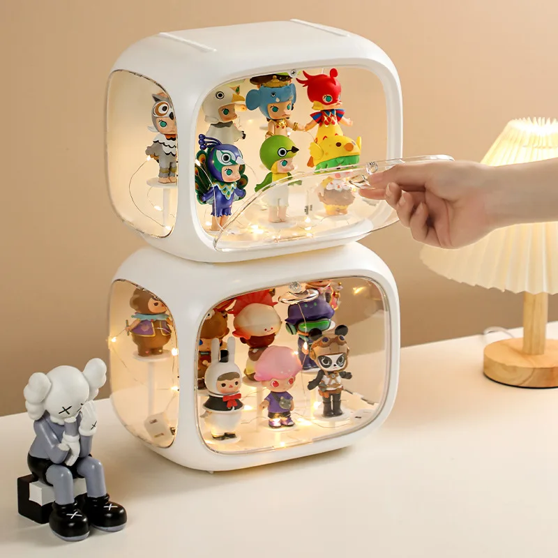 Présentoir de boîte aveugle en acrylique, Transparent, fait à la main, modèle de voiture Anime, boîte de tri, organisateur de bijoux et de maquillage, vitrine de poupées