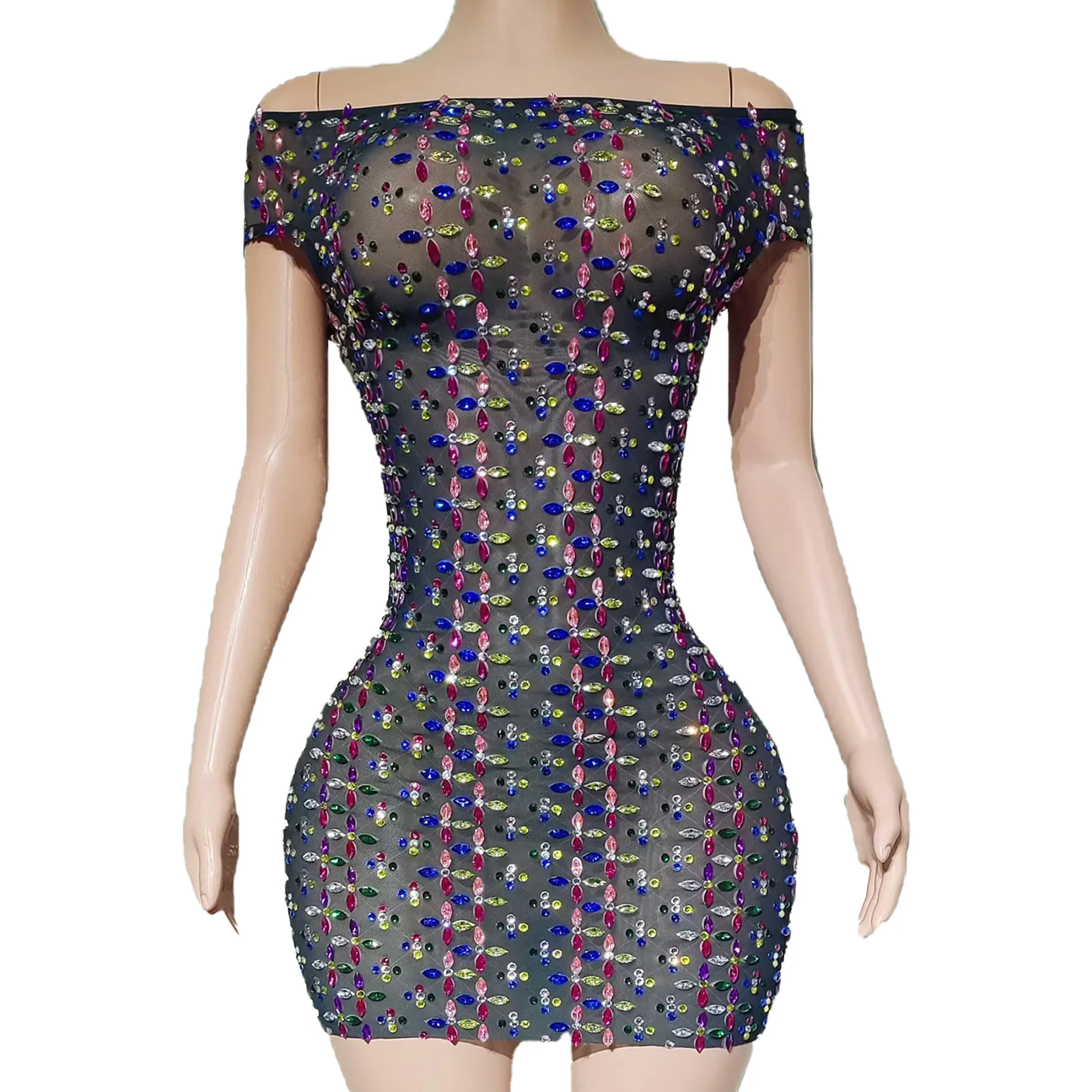 

Zhulin Elegant Women's Evening Gown Sexy One Shoulder Sheer Mesh Short Skirt Bar Prom Gowns Wedding Cocktail Homecoming Dress