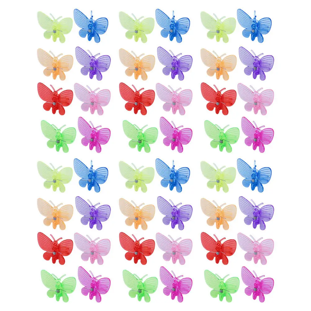 80Pcs Butterfly Orchid Clips 3.5cm Transparent Plastic Climbing Stem Clamp for Garden Vine Tomato Plant Support