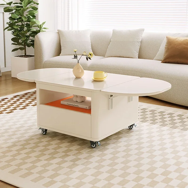 Side Coffee Tables Mobile White Bedside Neat Foldable Nightstands Entrance Home House Mesas De Centro Para Sala Furniture