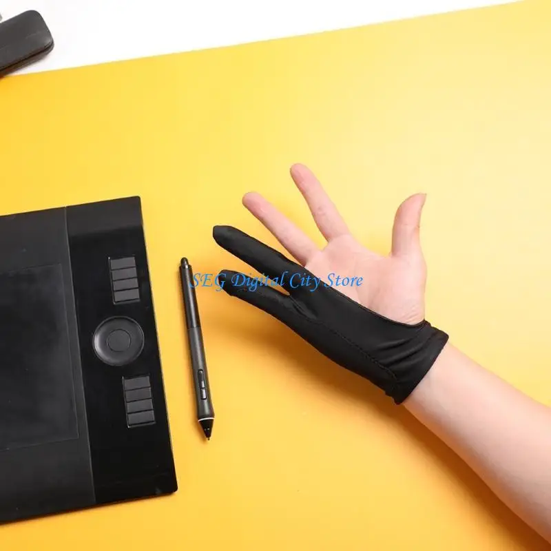 U75B Anti-Touch-Zwei-Finger-Handmalerei Handschuhe für Pad Tablet Universal Zeichnung