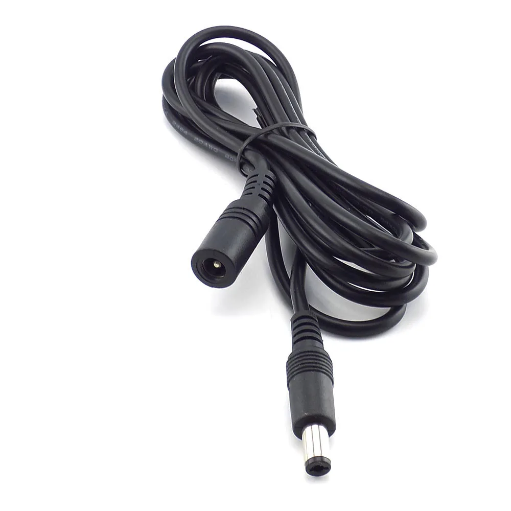 5.5x2.1mm DC Power Supply Jack Adapter Lead Cord 12v Cable DC Female Male Extension External Plug D6