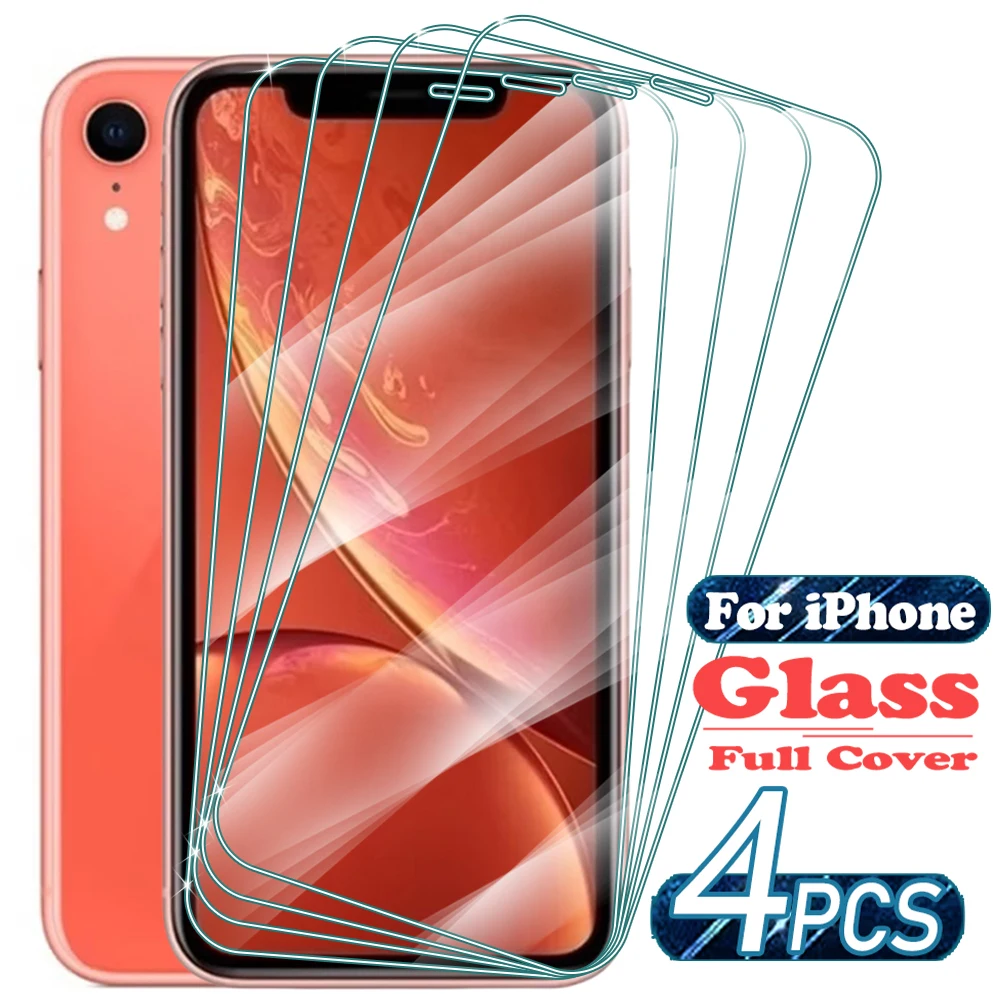 1/4Pcs HD Screen Protector Tempered Glass for IPhone XS Max XR Protective Glass for iPhone XS Protective Glass Film