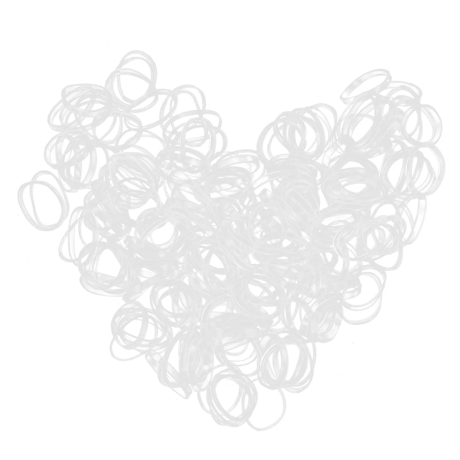 Disposable Elastic Hair Ties Clear Ponytail Elastics Rubber Band for Bands Small Mini