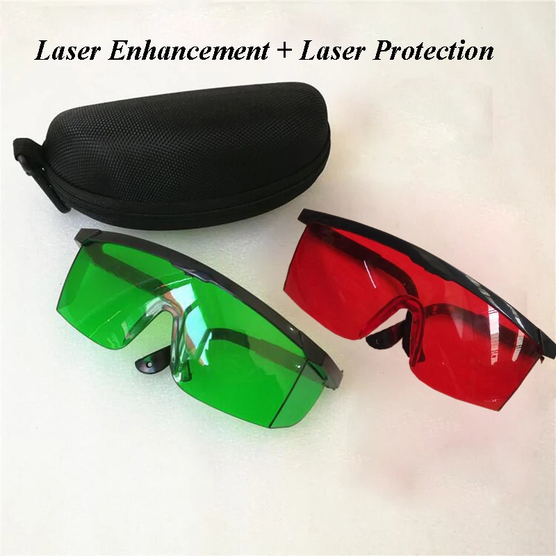 Gafas de seguridad láser gafas medidor de nivel de retícula filtro de luz fuerte para exteriores gafas mejoradas protección láser láser rojo y verde