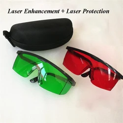 Laser Safety Glasses Goggles Reticle Level Meter Outdoor Strong Light Filter Enhanced Glasses Laser Protection Red&Green Laser