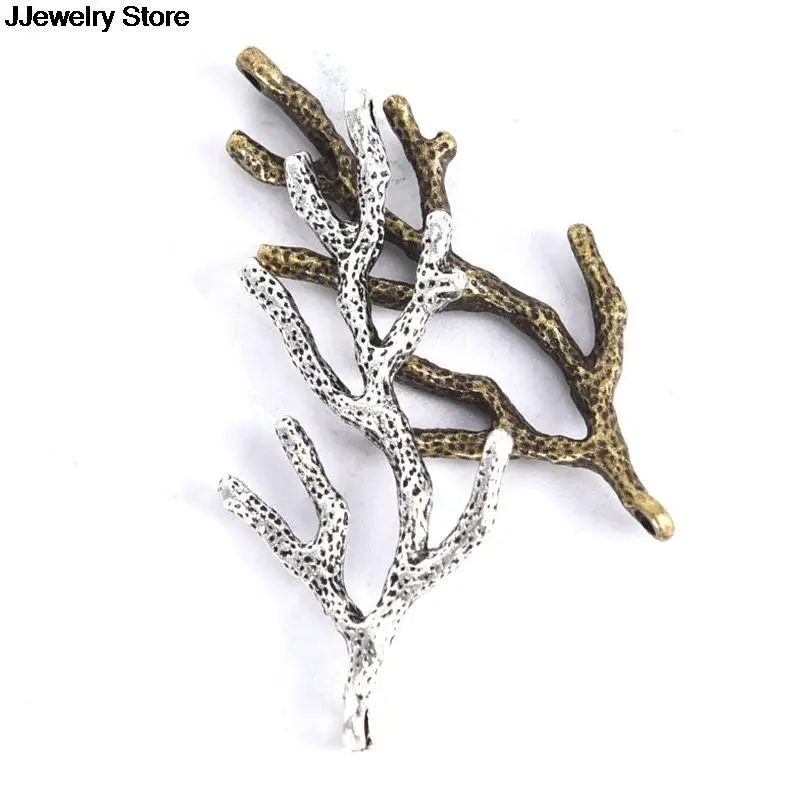 10Pcs/Set Vintage Alloy Branch Charms Pendant DIY Bracelet Necklace Accessaries Jewelry Finding Making Craft