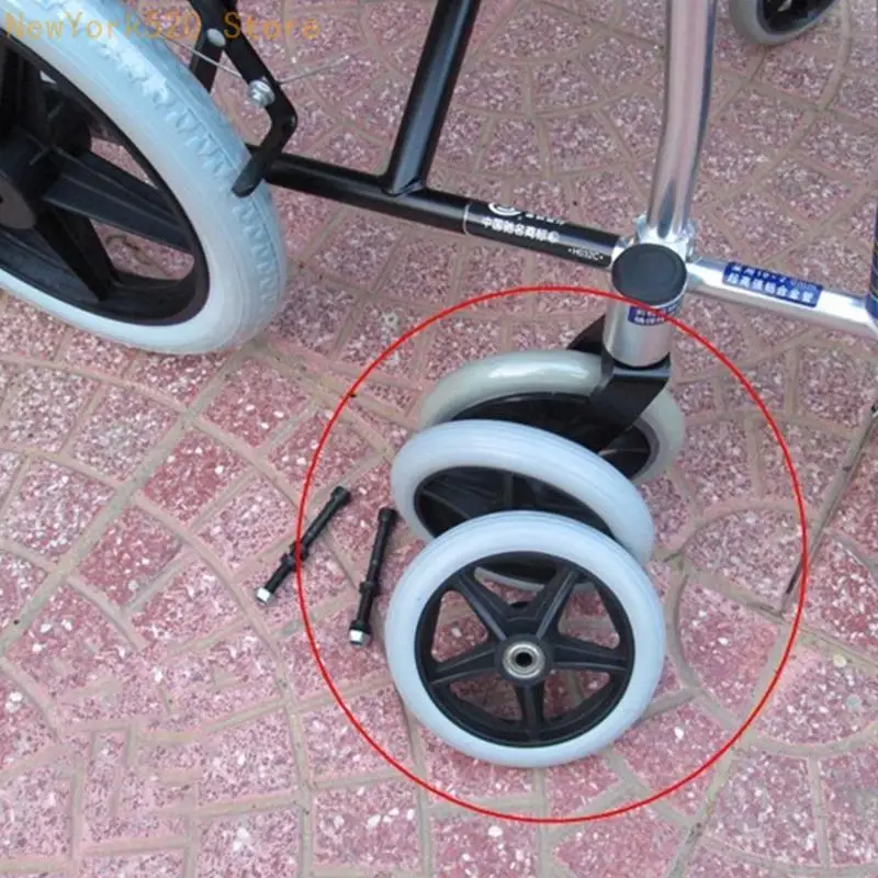 2Pcs 6/7/8in Wheelchair Front Wheel Replacement Universal Caster Wear-resistant N84C
