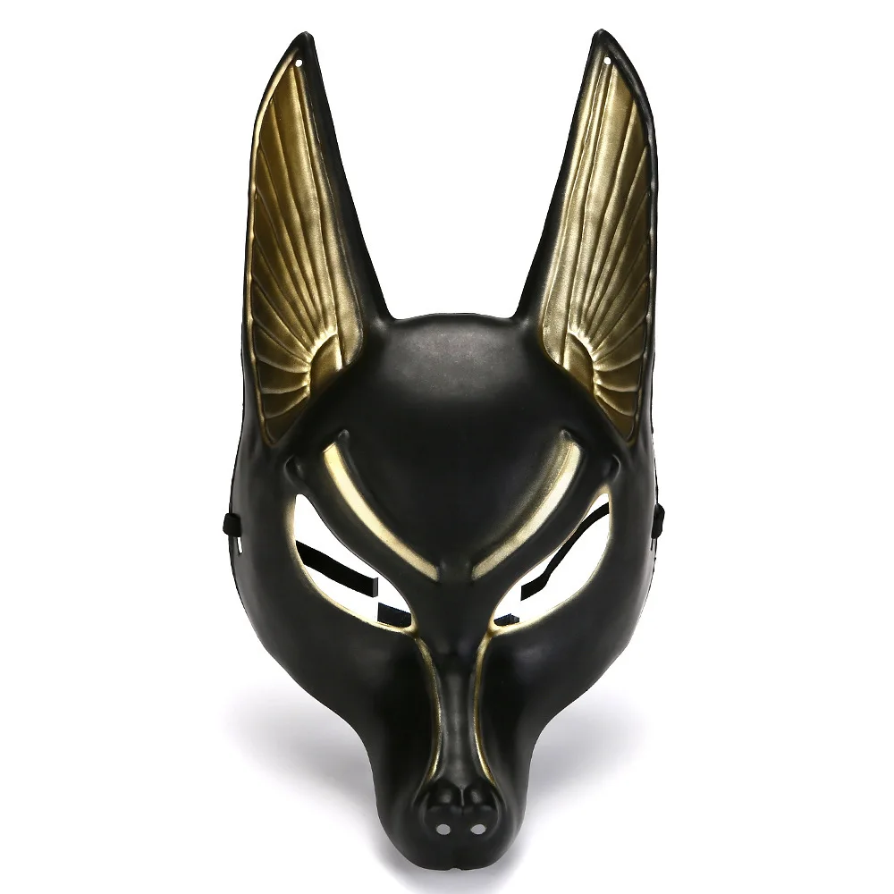 Anubis Mask Egyptian God Of Death Wolf Headgear Halloween Cosplay Costume Accessories Masquerade Party Performance Props