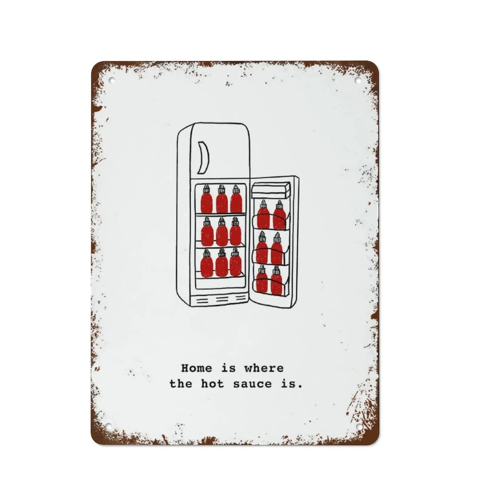 Letreros de hojalata divertidos para adultos, decoración de pared Vintage con esqueleto de Sriracha, letrero de estaño para el hogar, Bar, arte de pared divertido