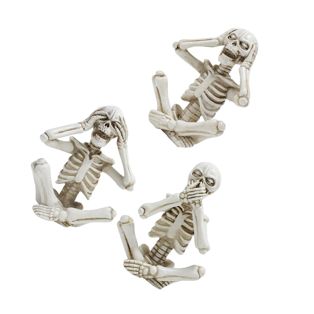 

3Pcs Shelf Sitters Resin Craft Halloween Decor Evil Figure Home Sculpture Shelf Sitters Evil Figure