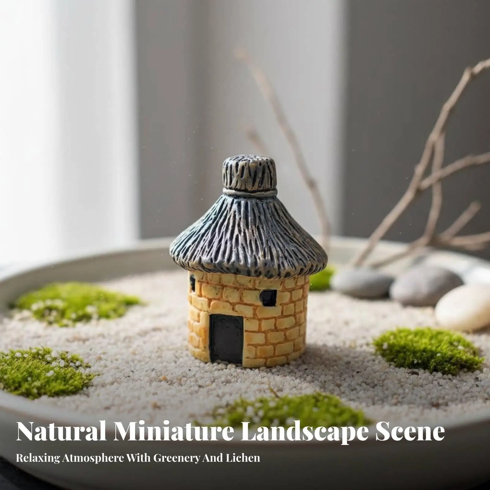 Resin Craft House Mini Building Ornament Luxury Decorative Sculpture for Home Decor and Garden Decoration