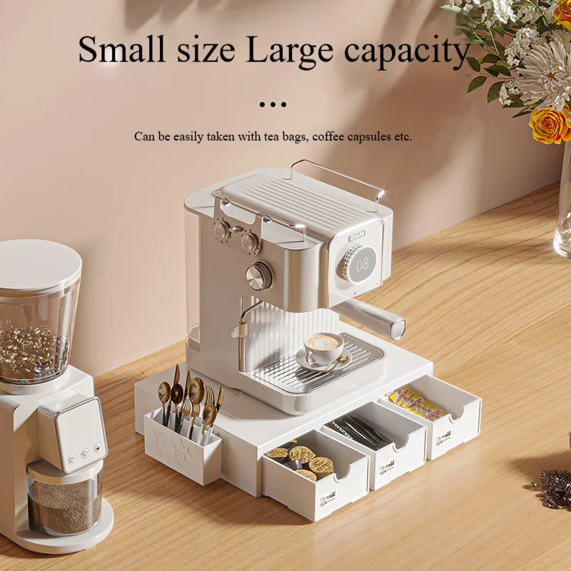 Multifunctional Storage Rack Coffee Machine Capsule Coffee Storage Box for Office Home Kitchen Bathroom Organizer