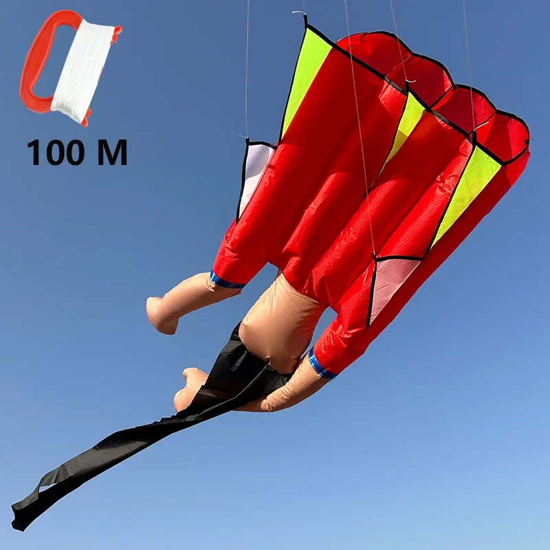 0,6*2m 3 Farbe Spaß weiche Drachen Athlet Top Strand Drachen leicht zu fliegen weich reißfest Weihnachts geschenk Eltern-Kind-Sport kometas