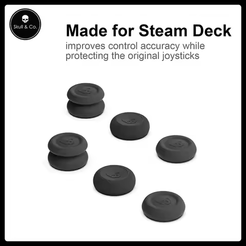 Skull &amp; Co. Skin, CQC and FPS Thumb Grips Joystick Cap Analog Stick Cover for Steam Deck/OLED and ROG Ally, Ally X