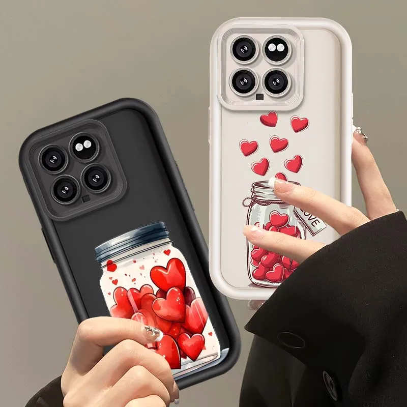 Drawing Art Cartoon Creative For Xiaomi 15 14 13 13T 12 12S 12T 11 9T pro Lite NE 5G Soft Eye Ladder Phone Case Cover