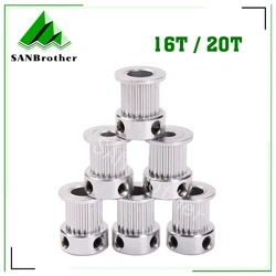 3D Printer Parts GT2 Timing Pulley 16 Tooth 2GT 20 Teeth Aluminum Bore 5mm 8mm Synchronous Wheels Gear Part For Width 6mm 10mm