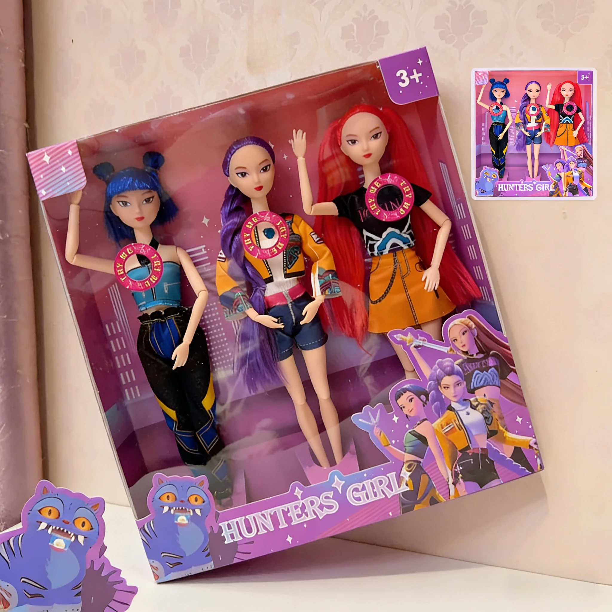 2026 New Music Style Demonic Group Anime Figure Rumi Mira Zoey Action Figure Cosplay Doll Cute Gift for Kids Birthday Gifts view 3